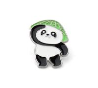 PLITI Regalo para amantes de los pandas, regalo de oso panda, regalo para mamíferos, bonito broche de panda para amantes de los animales, Medio, Acero inoxidable