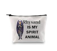 PLITI Rhysand Gifts a Court of Thorns and Roses Gift High Lord of The Night Court Gift Bat Boys Fans Bolsa de maquillaje para Bookish, Mi Espíritu Rhy Bagu, moda
