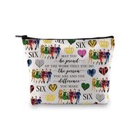 PLITI Six The Musical Gifts Six Queens Broadway Bolsa de maquillaje musical May You Be Proud of The Work You Do Theater Lover Gift, Be Proud 6 Queen Bagu, moda