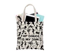 PLITI Tap Dancer Gift Tap Dance Lover Gift Tap Dance Is My Jam Tote Bag Dance Coach Dance Teacher Gifts Dance Recital Gifts Dance Recital Gifts, Tap Dance Tgu