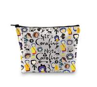 PLITI The Secret Door - Bolsa de maquillaje inspirada en la película de suspenso, Ghost Mother Merchandise It's Cora-line, Not Caroline, No Caroline Bagu, moda