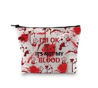 PLITI True Crime Lover Gifts True Crime Junkie Gifts I'm OK It's Not My Blood True Crime Blood Serial Killer Splatter Gift, Not My Blood Bagu, moda