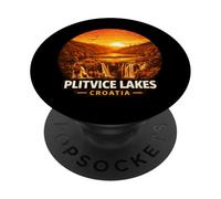 Plitvice Lagos Croacia Puesta del Sol Naturaleza Cascadas PopSockets PopGrip Adhesivo