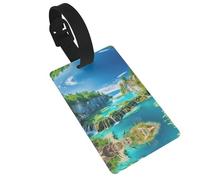 Plitvice Lakes National Park - Etiqueta de equipaje portátil de PVC para maletas, etiqueta de maleta para bolsa de viaje