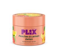 PLIX - THE PLANT FIX Peaches & Lemon Detan Bump Eraser Scrub (200 g) | Removes Tan & Restores Skin's Moisture, Reduces Dark Spots, Tono de piel impar y Revelar la piel suave