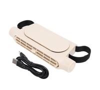 PLKYZMCDK Ventilador de enfriamiento para asientos de coche, ventilador sin aspas para reposacabezas con USB y 3 velocidades, flujo de aire silencioso ajustable para los asientos delanteros (Beige)