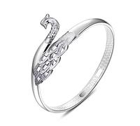 PLLCVB pulseras de mujer, Pulsera de plata, pulsera for mujer, brazalete de plata 925 for mujer, pulsera de Fénix tallada hueca, joyería de plata, regalos de cumpleaños