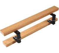 PLLJIAXUAMCLNL Moderno Granero Puerta Manija Set, Madera H Forma Manija para Interior/Exterior Puerta Delantera, Comercial Pesado Deslizamiento Puerta de Granero Hardware (Style2 60cm/24in)