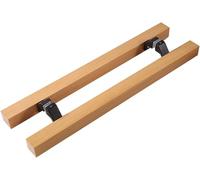 PLLJIAXUAMCLNL Moderno Granero Puerta Manija Set, Madera H Forma Manija para Interior/Exterior Puerta Delantera, Comercial Pesado Deslizamiento Puerta de Granero Hardware (Style1 120cm/47in)