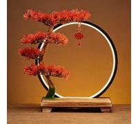 Pllrbvshs Altar de Meditación de Mesa para Interior con Anillo de Luz Halo, Altar Budista Decorativo con Base de Madera, Soporte para Estatua de Buda e Incienso(Blackb)