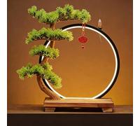 Pllrbvshs Altar de Meditación de Mesa para Interior con Anillo de Luz Halo, Altar Budista Decorativo con Base de Madera, Soporte para Estatua de Buda e Incienso(Blacka)