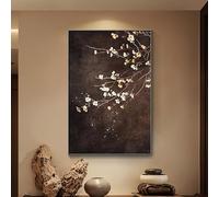 Pllrbvshs Cubierta Decorativa para Panel eléctrico con Puerta corredera, Marco de aleación de Aluminio, Panel artístico de Cristal, decoración de Pared para Sala y Comedor.(53,15.7x23.6in,Right)