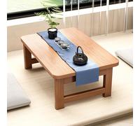 Pllrbvshs Mesa Baja Japonesa Plegable de bambú, pequeña Mesa Tatami para Uso doméstico, Mesa Auxiliar Baja para sofá, Ideal para Dormitorio, Ventana o Sala de té.(Wood,60x60x35cm/23.6x23.6x13.8in)