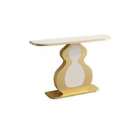 Pllrbvshs Mesa Consola Rectangular Lujo Base Metal Tablero Piedra, Mesa recibidor Estrecha, Mesa Auxiliar salón Tras sofá para vestíbulo Pasillo.(Gold2,47.2x11.8x31.5in)