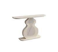 Pllrbvshs Mesa Consola Rectangular Lujo Base Metal Tablero Piedra, Mesa recibidor Estrecha, Mesa Auxiliar salón Tras sofá para vestíbulo Pasillo.(White1,59.1x11.8x31.5in)