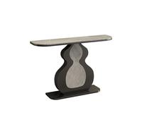 Pllrbvshs Mesa Consola Rectangular Lujo Base Metal Tablero Piedra, Mesa recibidor Estrecha, Mesa Auxiliar salón Tras sofá para vestíbulo Pasillo.(Black2,39.4x11.8x31.5in)