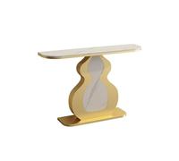 Pllrbvshs Mesa Consola Rectangular Lujo Base Metal Tablero Piedra, Mesa recibidor Estrecha, Mesa Auxiliar salón Tras sofá para vestíbulo Pasillo.(Gold1,47.2x11.8x31.5in)