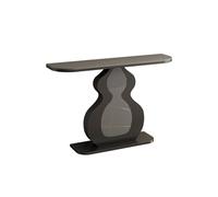 Pllrbvshs Mesa Consola Rectangular Lujo Base Metal Tablero Piedra, Mesa recibidor Estrecha, Mesa Auxiliar salón Tras sofá para vestíbulo Pasillo.(Black3,47.2x11.8x31.5in)