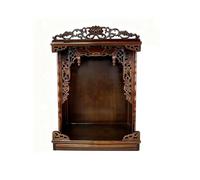 Pllrbvshs Mesa del Altar de Madera Maciza Pared y sobremesa con cajón, Soporte para Estatua de Buda, Altar doméstico Ideal para adoración, meditación y rituales de oración.(BWalnut,41X28X52CM)