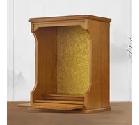 Pllrbvshs Pequeño Altar de Meditación de Pared o Mesa de Madera Maciza, Mesa Altar Budista con Bandeja Extensible, Santuario Hogareño para Ofrendas y Dios de la Fortuna.(Wood,44.5X29.5X58CM)