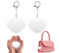 PLLYPE 2 unidades de luz LED para bolsos con sensor recargable, luz de bolsillo con forma de corazón, portátil, linterna de mano, llavero, práctico regalo para novia, madre, hermana, para viajes