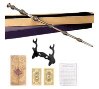 PLLYPE Varita mágica, 38 cm, varita mágica, varita mágica, varita mágica con tarjeta, tarjeta de estación, mapa y soporte, Wizarding World Requisite para brujas, brujas y magos, cosplay y carnaval
