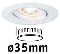 Paulmann 94292 Luminaria empotrable Nova Mini LED Coin redonda, orientable 1x4 W, foco techo, blanco mate, empotrable, alu., blanco cálido 2700 K 4 W