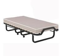 PLMNBQWE Cama Plegable con colchón, Cama Plegable con colchón de Espuma viscoelástica para Adultos, Cama Plegable portátil para Invitados