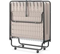 PLMNBQWE Cama Plegable con colchón, Cama Plegable para Invitados con colchón de 4 Pulgadas, Cama Plegable portátil de 4 Ruedas para Adultos