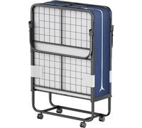 PLMNBQWE Cama Plegable con colchón, Cama Plegable portátil con colchón de Espuma de 5 Pulgadas, Marco Resistente y Fuerte