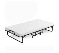 PLMNBQWE Cama Plegable con colchón de 10 cm para Adultos, tamaño Cuna, Cama Plegable para Invitados con colchón de Espuma viscoelástica