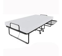 PLMNBQWE Cama Plegable con colchón para Adultos. Cama Plegable con colchón de Espuma viscoelástica de 10 cm. Estructura metálica Resistente.