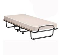 PLMNBQWE Cama Plegable con colchón y colchón viscoelástico para Adultos, Cama Plegable portátil para Invitados.