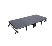 PLMNBQWE Cama Plegable con diseño de Almacenamiento de 4 Pliegues y cabecera Ajustable, Cama Individual portátil, Ideal para descansos de Oficina