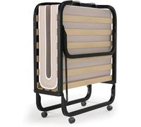 PLMNBQWE Cama Plegable portátil para Invitados para fácil Almacenamiento Cama Plegable con colchón de Espuma viscoelástica y Estructura de Metal con Ruedas