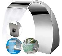 PLMNBQWE Fuente de Acero Inoxidable para Piscina, para jardín, Exterior, Cascada, Fuente para Piscina y Piscina, 40 cm