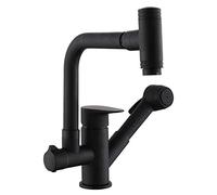 PLMNBQWE Grifos Grifos Fregadero de Cocina Grifo de Cobre Completo Grifo Extraíble para Platos de Cocina Grifo de Agua Caliente y Fría Grifo Giratorio de 360°