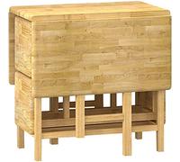 PLMNBQWE Juego de Mesa de Comedor Plegable, Mesa de Cocina de Hojas abatibles con 4 sillas, Mesa de Comedor Familiar pequeña de Madera Maciza y combinación de sillas para Cocina