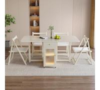 PLMNBQWE Mesa abatible, Mesa de Cocina Plegable, Mesa de Comedor Que Ahorra Espacio, Mesa de Comedor Multifuncional móvil para Restaurante, Sala de Estar pequeña