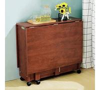 PLMNBQWE Mesa de Comedor abatible, Mesa Plegable de Madera, Mesa de Comedor retráctil Que Ahorra Espacio, Mesa de Cocina Multiusos, 1,35 m