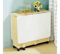 PLMNBQWE Mesa de Comedor abatible, Mesa Plegable de Madera, Mesa de Comedor retráctil Que Ahorra Espacio, Mesa de Cocina Multiusos, 1,35 m