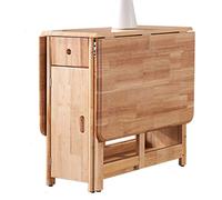 PLMNBQWE Mesa de Comedor Plegable, Mesa Extensible de Madera, Mesa de Comedor abatible, Mesa de Cocina para Cocina, Comedor, Sala de Estar, Restaurante