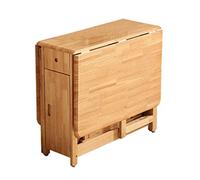 PLMNBQWE Mesa de Comedor Plegable, Mesa Multifuncional de Madera Maciza para el hogar, Mesa abatible, Mesa de Comedor compacta de Madera Que Ahorra Espacio en la Cocina versátil