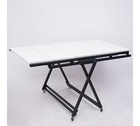 PLMNBQWE Mesa de Comedor Plegable, Mesa Multifuncional deformada con 4 Ruedas silenciosas, estantería de Madera extraíble de 5 Capas, Estante de Almacenamiento Que Ahorra Espacio, para