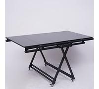 PLMNBQWE Mesa de Comedor Plegable, Mesa Multifuncional deformada con 4 Ruedas silenciosas, estantería de Madera extraíble de 5 Capas, Estante de Almacenamiento Que Ahorra Espacio, para