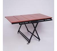 PLMNBQWE Mesa de Comedor Plegable, Mesa Multifuncional deformada con 4 Ruedas silenciosas, estantería de Madera extraíble de 5 Capas, Estante de Almacenamiento Que Ahorra Espacio, para