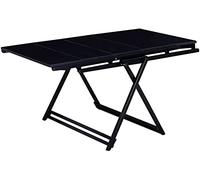 PLMNBQWE Mesa Plegable Multifuncional, Mesa de Cocina Que Ahorra Espacio, Mesa de Comedor de Madera deformada con estantería de 5 Capas, para Comedor, Cocina, Sala de Estar