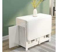 PLMNBQWE Mesas de Comedor Plegables con cajón - Mesa Plegable Butterfly, Hoja abatible de 1,4 m, Ahorro de Espacio para 4 sillas - Almacene y ahorre con mesas Plegables