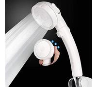 PLMNBQWE Shower Head Water Saving Shower Head High Pressure 3 Stage SPA Shower Head Mist Compatible with Bathroom Ceramic Ball Shower for Showering