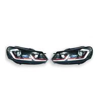 PLMNHSS Faro Principal Faros Delanteros LED De Proyector Para VW Para Golf 6 Mk6 (2009-2012) Con Luz Diurna.(GTI Red)